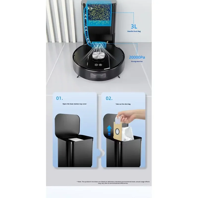 For LDS Laser Mobile Mapping Sweeping Robot Vacuum Cleaner Strong Suction Pet Hair Tuya APP HEPA Filter Factory