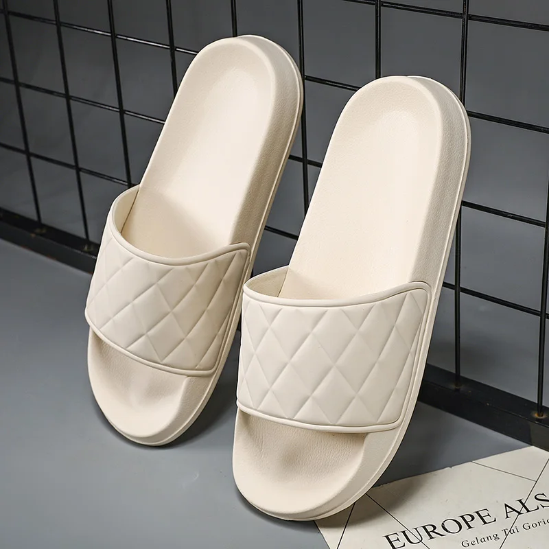 Chinelos antiderrapantes confortáveis masculinos, chinelos de uma linha leve em EVA, sapatos confortáveis em casa, tamanho grande, casual, elegante