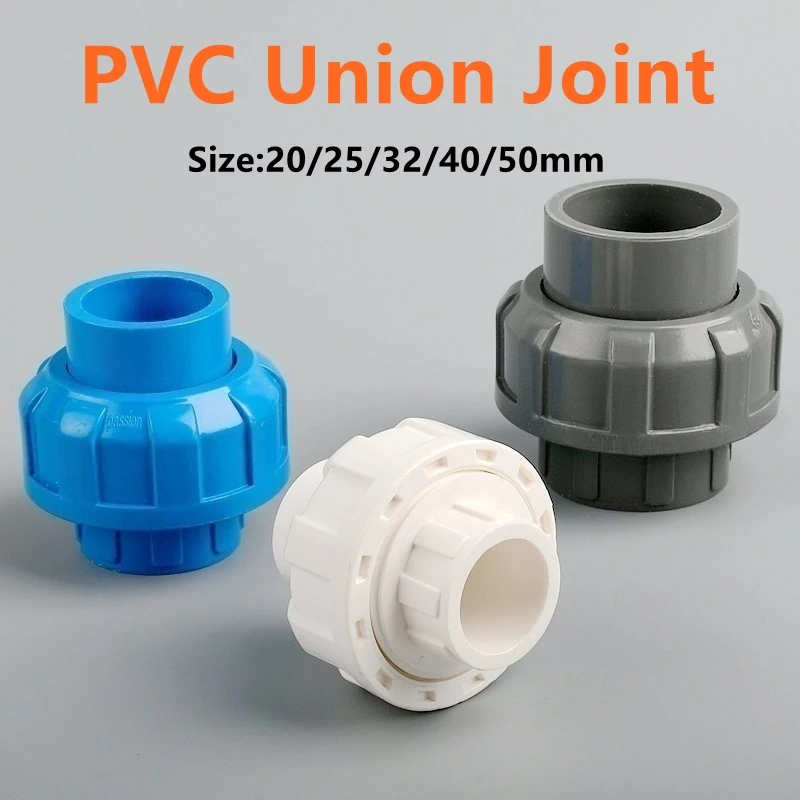 1PC I.D 20~50mm Quality Thickening PVC Union Joint Garden Irrigation Straight Connector Aquarium Tank Water Pipe Equal Fittings
