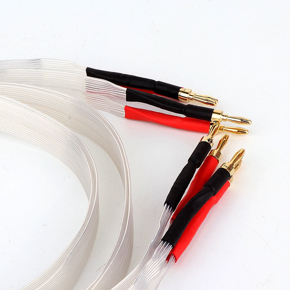 

Hi-End Audio Speaker Cable OCC Silver Plated 24K Gold Plated Banana Plug HIFI Fever Loudspeaker Cable