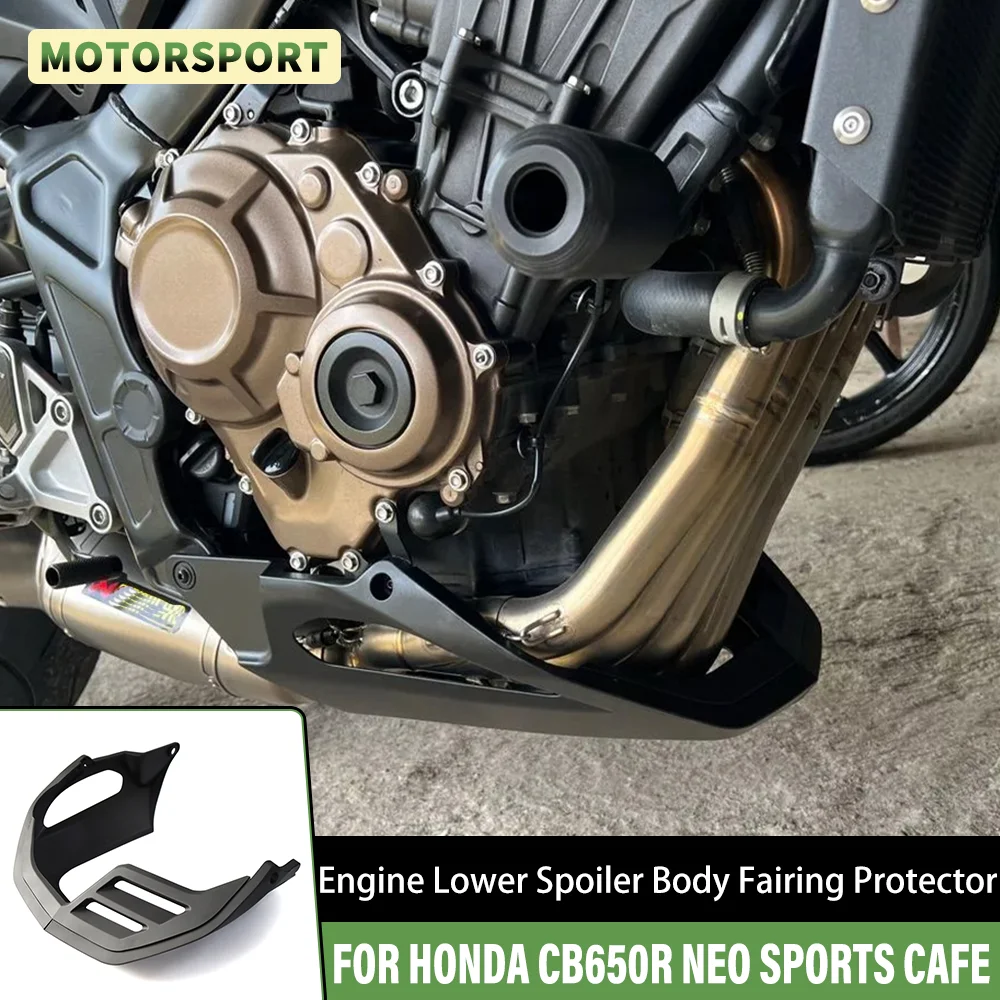 

Motocycle Engine Lower Spoiler Body Fairing Protector Guard Chassis Shield Street ﻿Black For Honda CB650R NEO SPORTS CAFE 2026