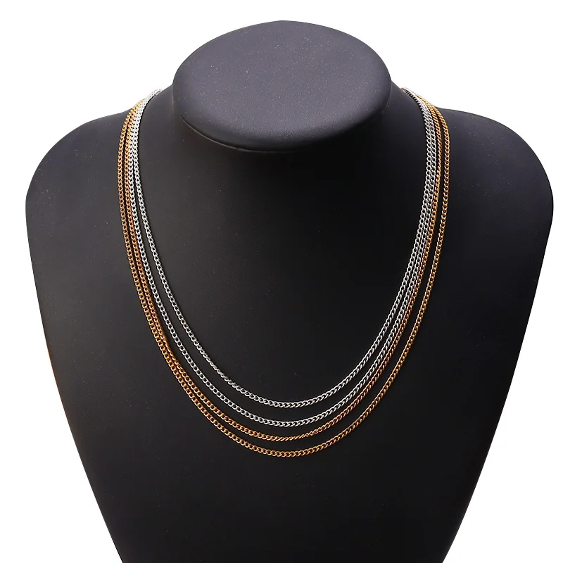 6 teile/los 45cm Einstellbare Runde Kreuz Ketten für Schmuck, Der Link Kette Groß Ketten DIY Halskette Armband Männer oder frauen – Detail 6