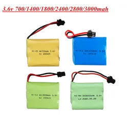 3.6V 700mah 1400mah 1800mah 2800mah 3000mAh 3500mah Akumulator NiCD AA 3.6V do samochodów zabawkowych RC GUN TANK Ciężarówki Pociągi Łódź