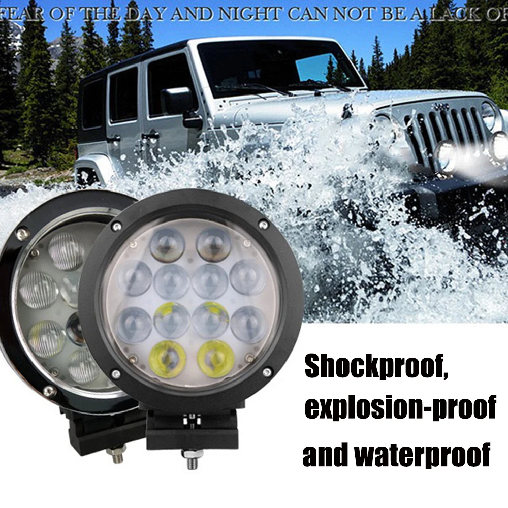 7-Zoll-4D-LED-Arbeitsscheinwerfer für Offroad-SUV-LKW, Nebelscheinwerfer, LED-Spotlichter, hochhelle Arbeitsleuchten – Detail 12