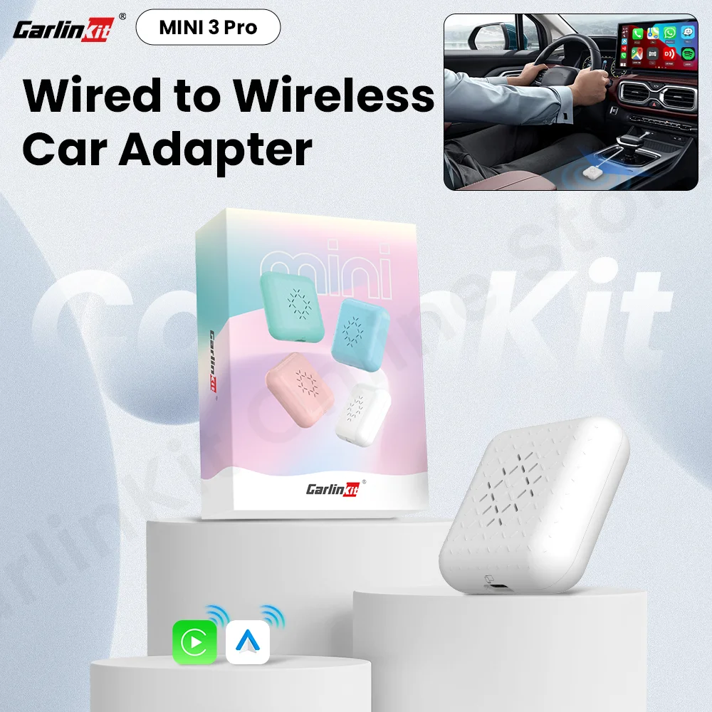 

Carlinkit Mini 3 Pro Wireless Carplay Android auto Adapter Car Intelligent Systems Upgrade Ble Wifi Wireless Connection