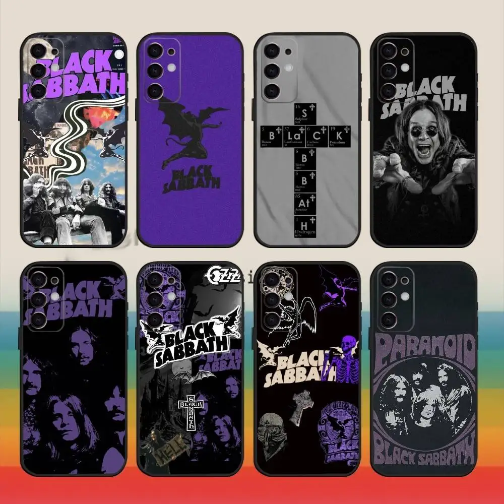 

B-Black S-Sabbath Heavy Metal Band Phone Case For Samsung S25,S24,S21,S22,S23,S30,Ultra,S20,Plus,Fe,Note,10,9,5G Black Cover
