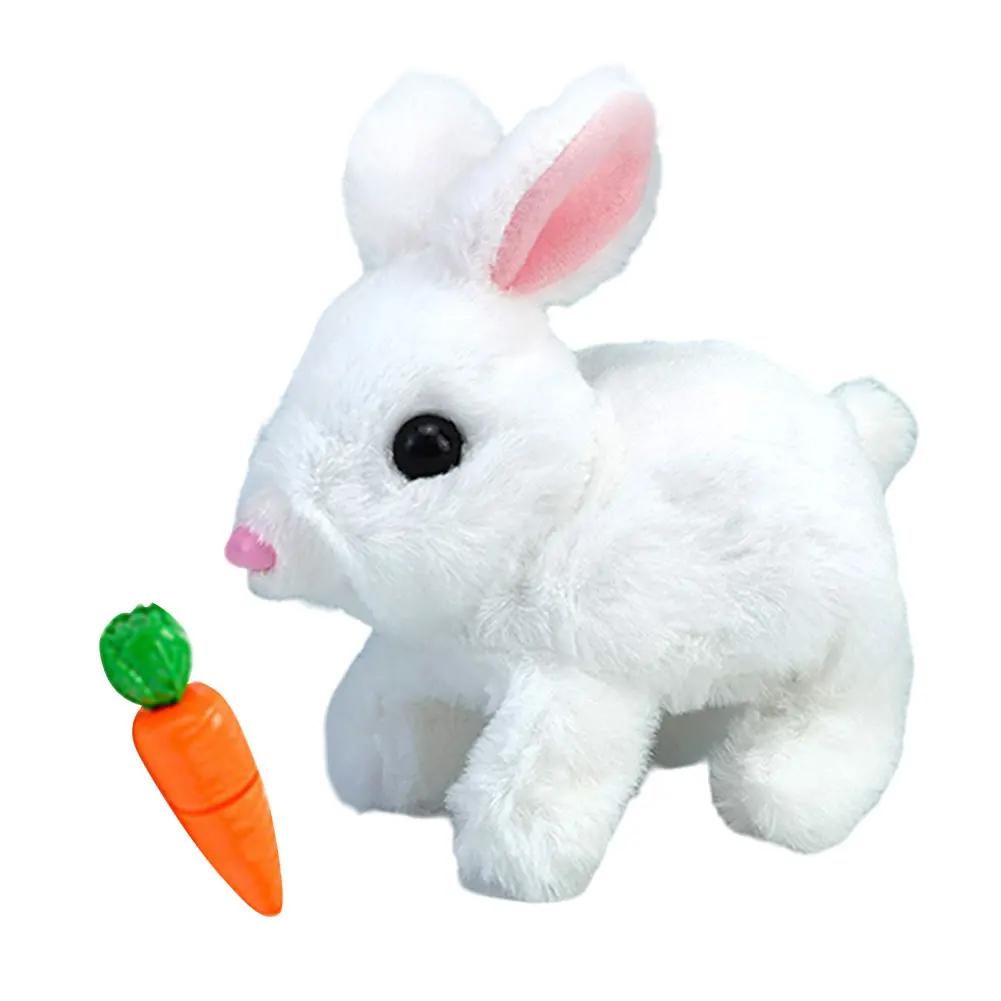 

Interactive Electronic Pet with Sounds and Movements Plush Bunny Toy Easter Plush Stuffed Bunny Toy Gift for Toddlers Birthday