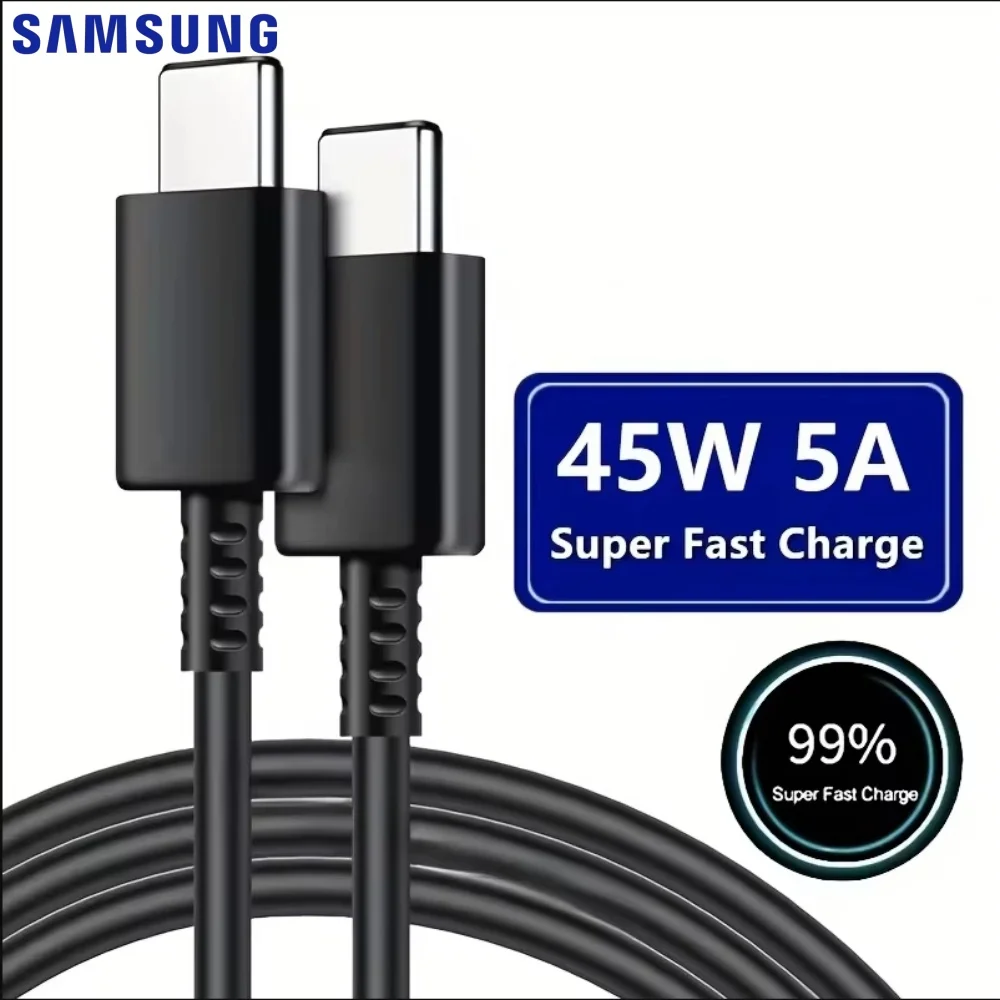 5A PD 45W Dual USB C Super Fast Charge Cable For Samsung S22 S23 S24 Plus Note 20 Ultra A53 A54 A55 Quick Charging Data Cable