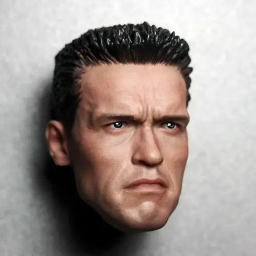 iN STOCK 1/6 Scale T800 Terminator Yong Arnold Schwarzenegger T800 Battle Damaged Head Sculpt Model For 12\