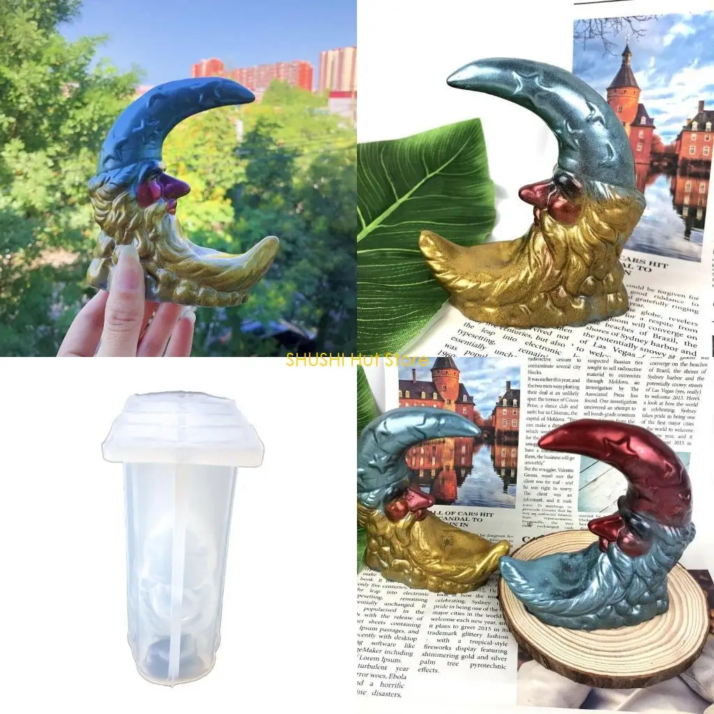 

3D луна, старик, пепельница, силиконовые формы для создания индивидуальных украшений дома, формы для эпоксидной смолы, сделай