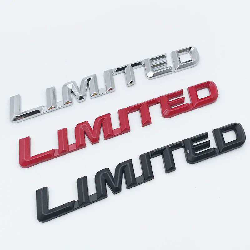 

1 Pcs Car 3D Metal Red Chrome Black Badge Sticker Luxury LIMITED Edition Letter Emblem Logol Fit for Toyota Highlander