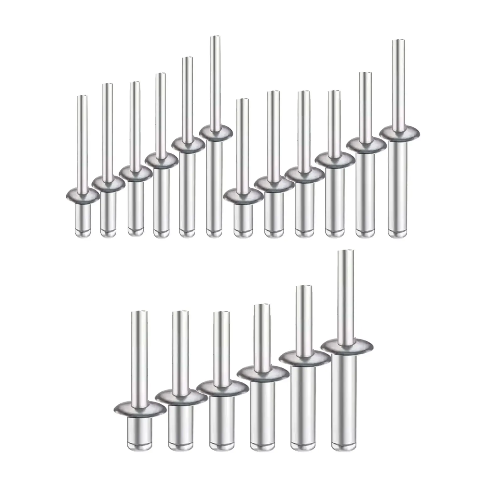 20pcs Aluminium Blind Rivets M3.2 M3.9 M4.8 Dome Head Pop Rivets for Aluminium Sheet Steel Mandrel Exhaust Rivets