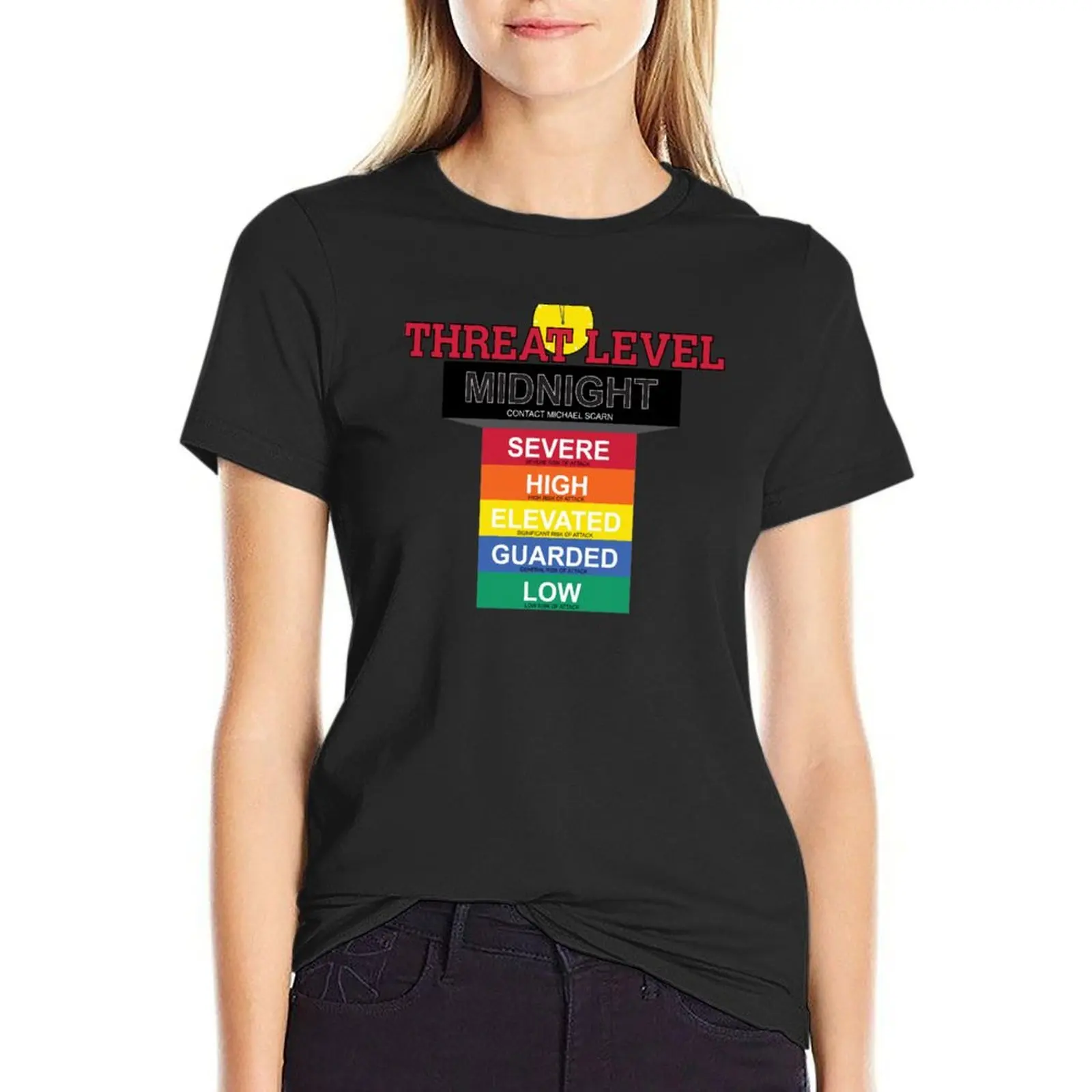 

Threat Level Midnight T-Shirt hippie clothes tees summer top woman t shirt