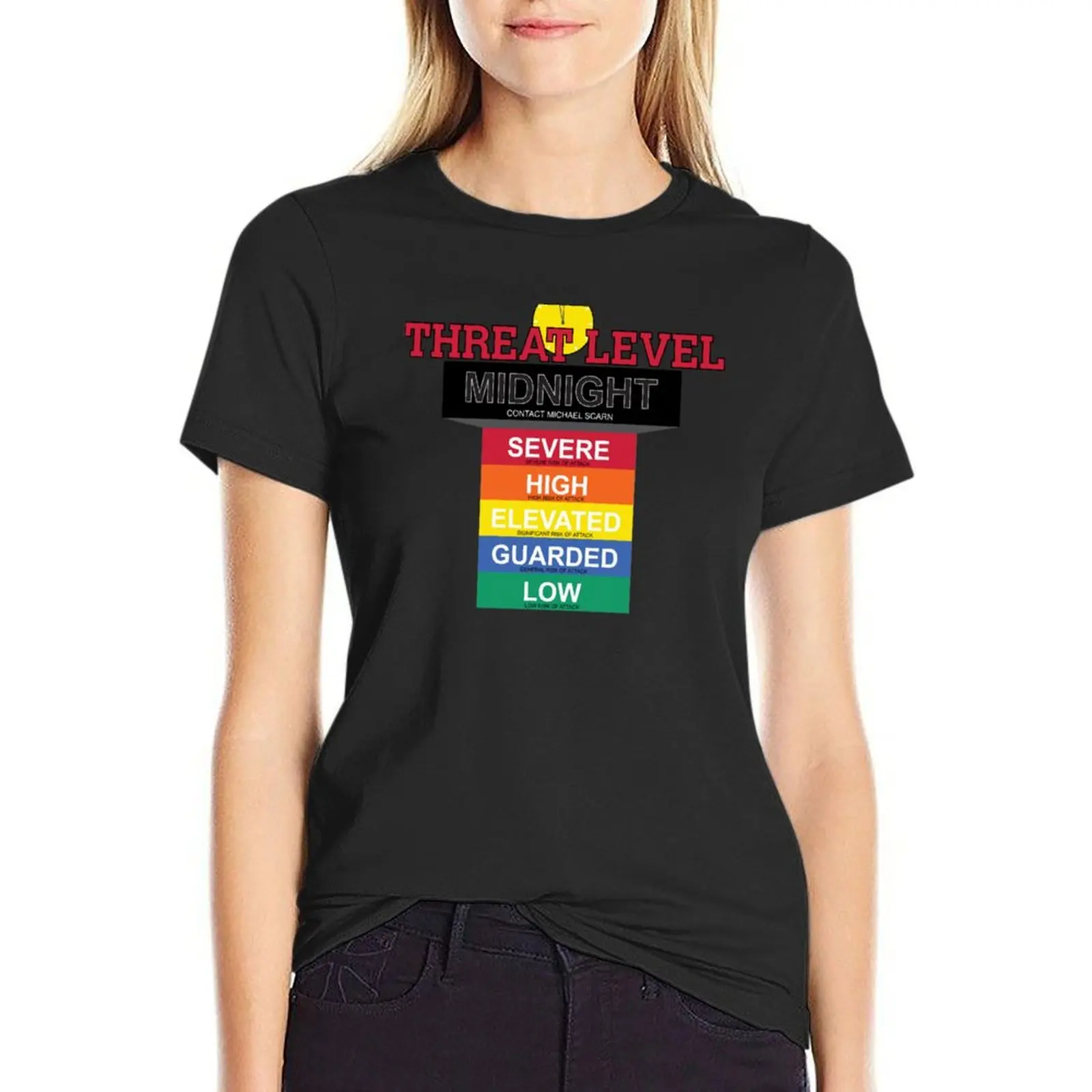 Threat Level Midnight T-Shirt hippie clothes tees summer top woman t shirt