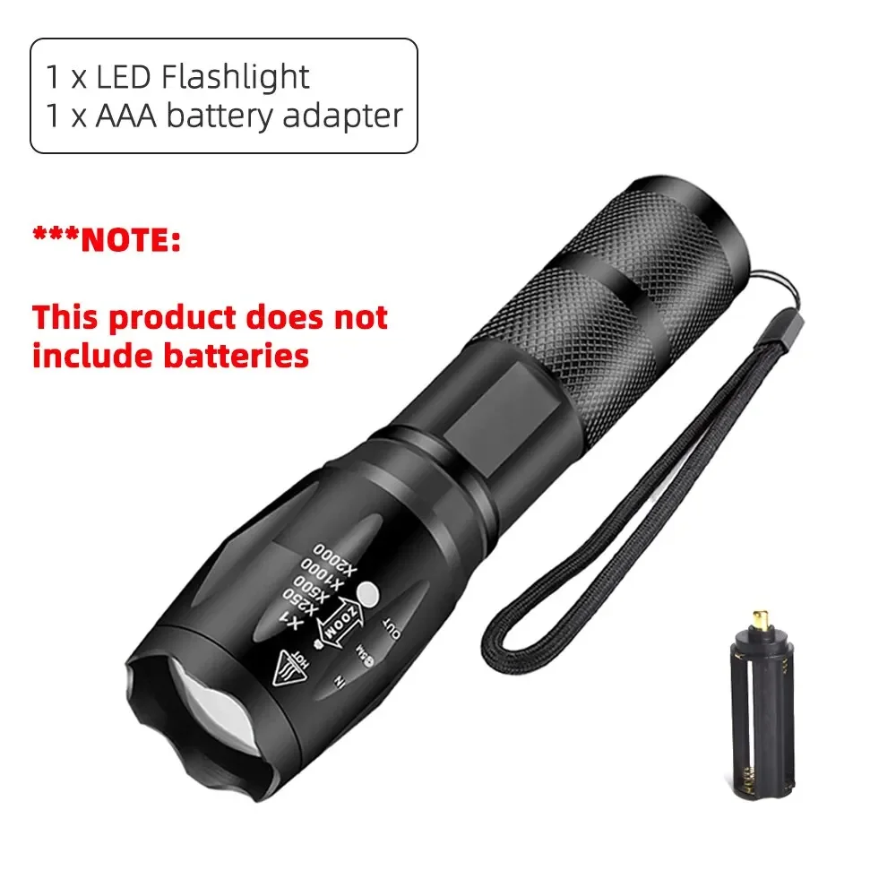 Long Lasting Rechargeable Lamps High Power Led Flashlight Lanterna Very Strong Flashlight Work Light Self Defense Portable Lamp