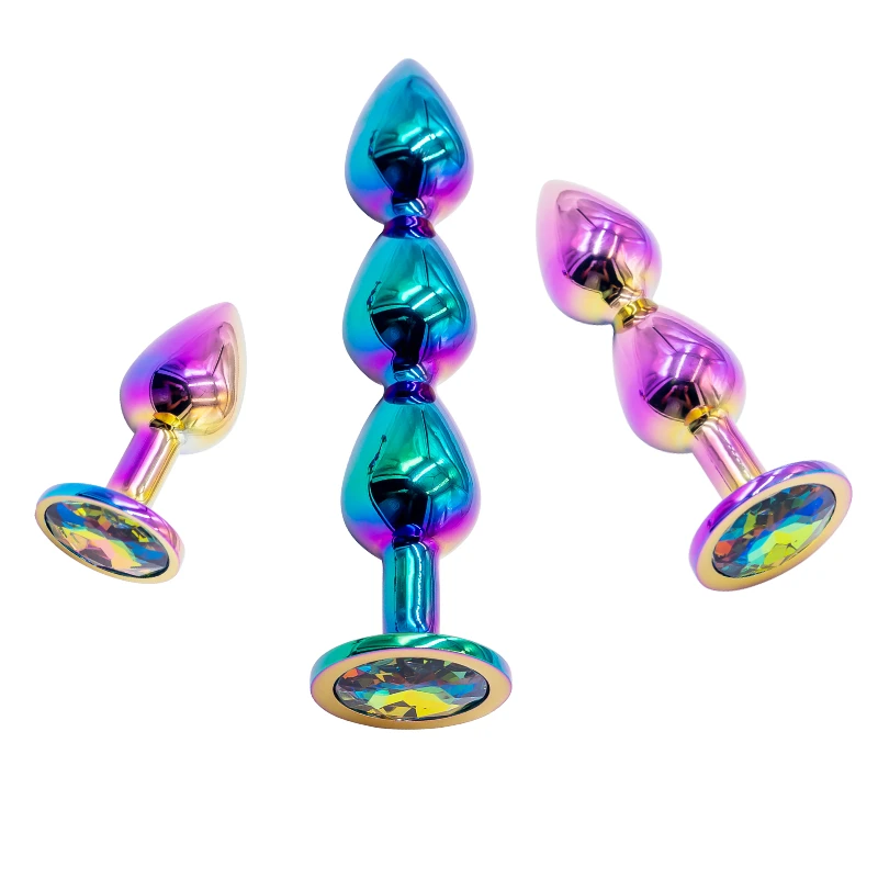 Metal anal plug,Gem base butt plug,Butt Anal Plug,S/M/L Sizes,Unisex Adult Sex Toys for Men Women,Anal Massager,Pleasure Toy