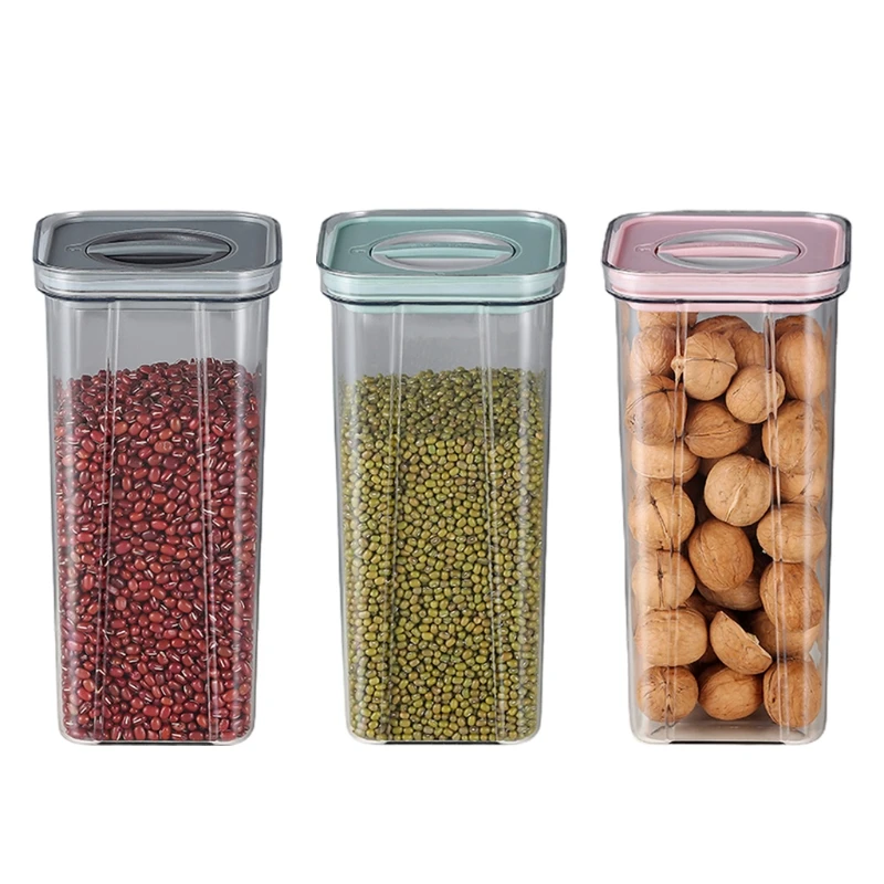 

Airtight Storage Containers Container with Twist Lock Seal Lids Stackable Canister Keep Kitchen for Fresh Dry