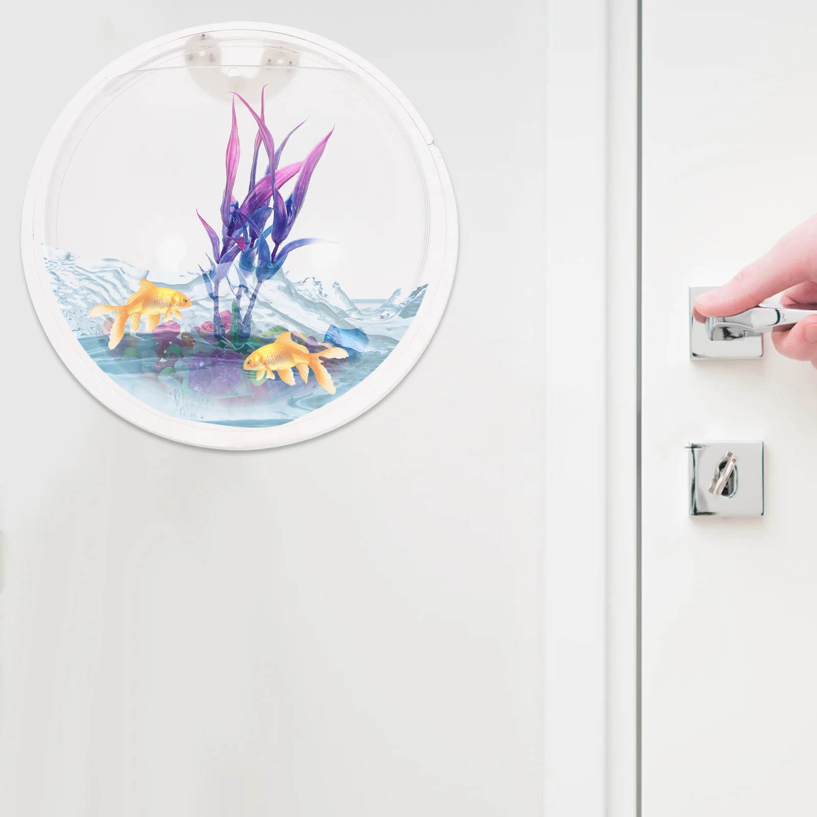 

Transparent Wall Mounted Aquarium Made of Strong Acrylic Material Save Space with Stylish Fish Tank for Home Interior Decoration