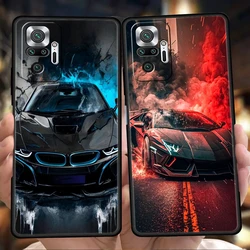 Cool Sports Black Car Phone Case Cover for Redmi 13C 10C Note 13 12 10 11 Pro Plus 7 8T K40 K50 Gaming Pro Plus 5G Soft Shell