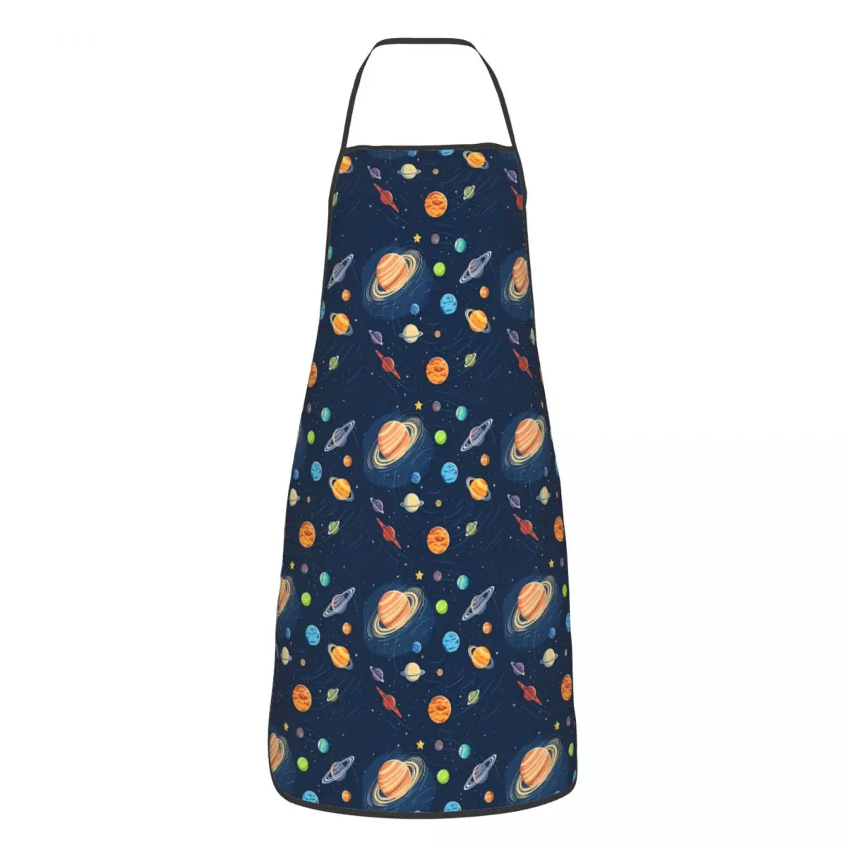 Solar System Space Planets Universe Aprons Chef Cuisine Tablier Sleeveless Bib Kitchen Cleaning Pinafore for Women Men Painting