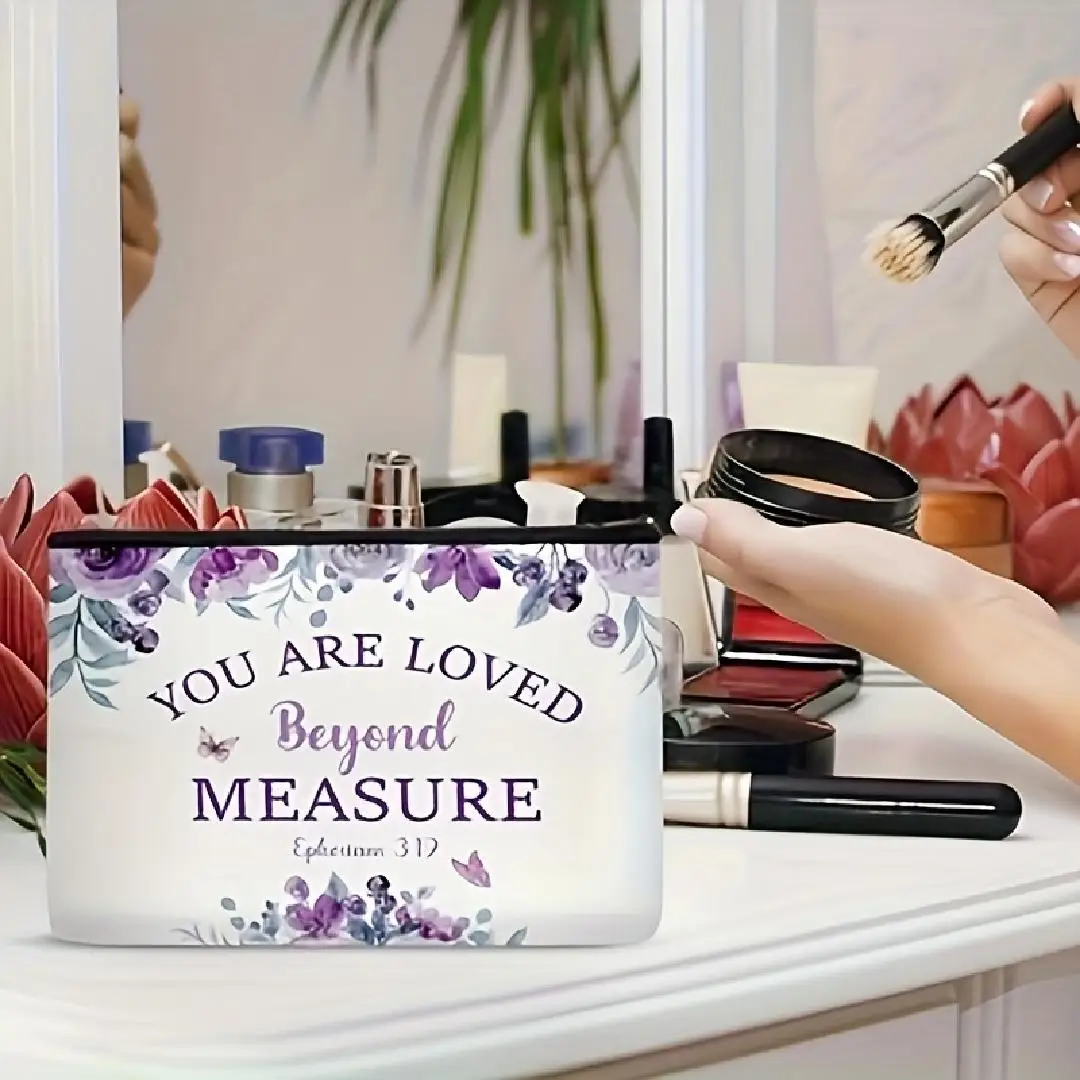 حقيبة مكياج أرجوانية - حقيبة لطيفة متعددة الوظائف بسحاب للنساء، حقيبة تخزين المجوهرات، حقيبة تخزين صغيرة مثالية بسحاب للسفر