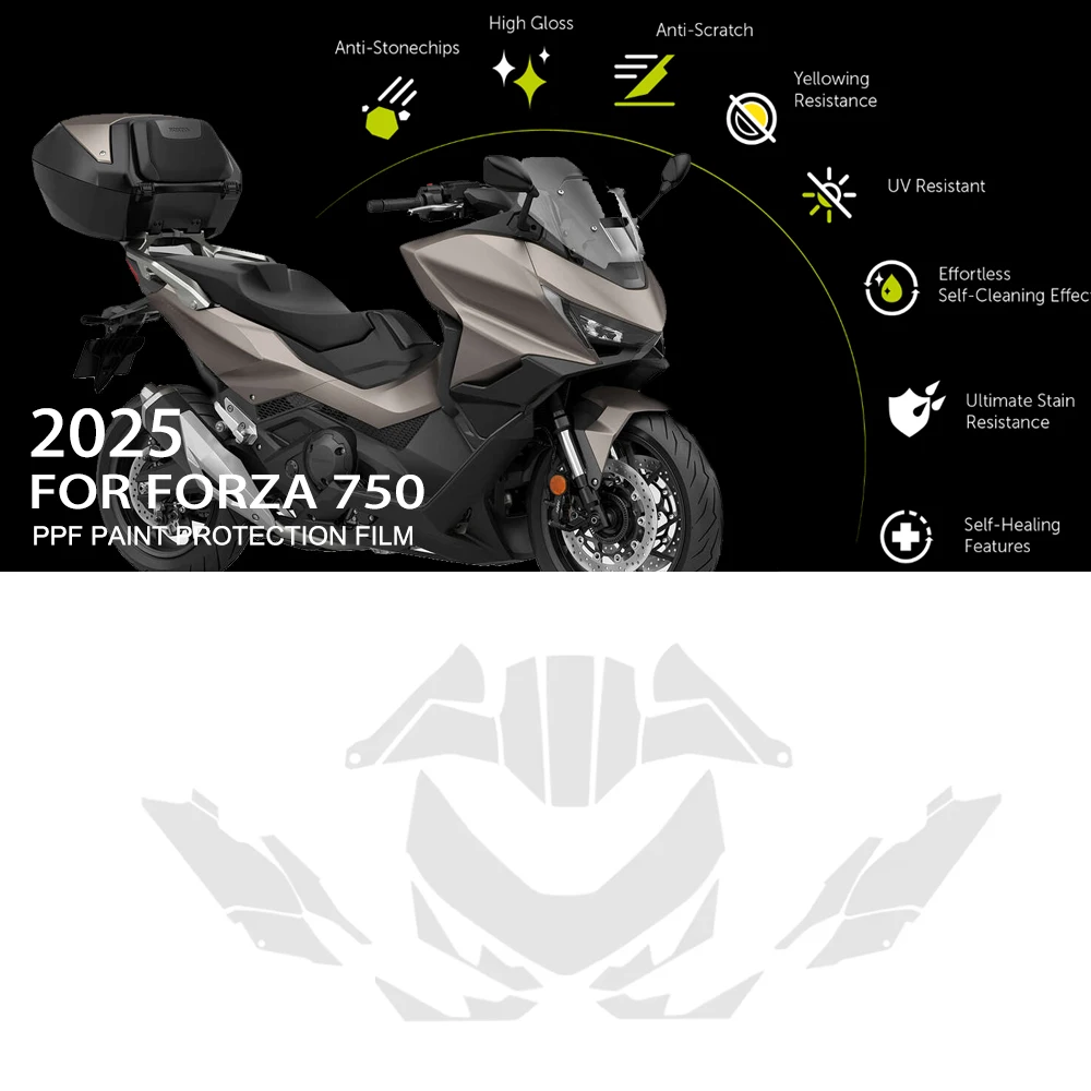 For Forza 750 2025 Motorcycle Tpu Paint Protection Film for Honda Forza 750 Ppf Complete Paint Anti-Scratch Protection Kit