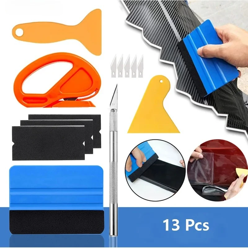 

Профессиональный универсальный набор инструментов для оклейки автомобилей виниловой пленкой: скребок, резак, шпатель для тонировки окон и работы с автомобильной пленкой