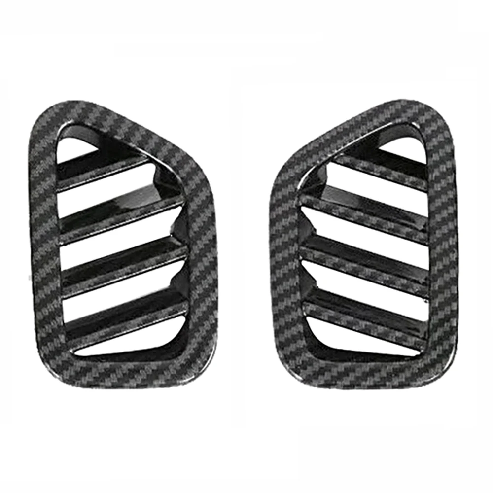 2Pcs Car Interior Air Vent Outlet Cover Trim Air Condition Vent Frame Covers Carbon Fiber Style For Hyundai Venue 2019 2020