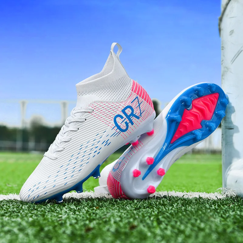 Men Professional Football Boots Field Resistant New Comfortable Male Fast Grass Soccer Shoes Long Spikes Non Slip Football Shoes