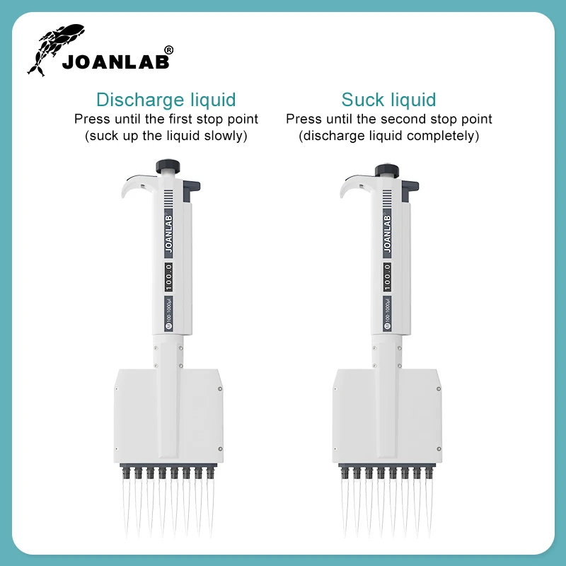 JOANLAB Multichannel Pipette Chemical Lab Equipment Digital Adjustable Micropipette Laboratory 8 Channels Pipette 12 Channels