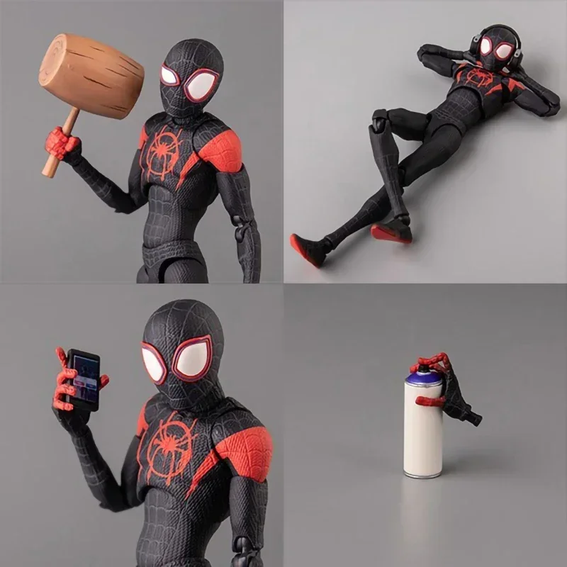 Sentinel Sv Action Spiderman Miles Morales Action Figure Model Spider-Man Into the Spider Verse Peter Parker Miles Figurine Toys