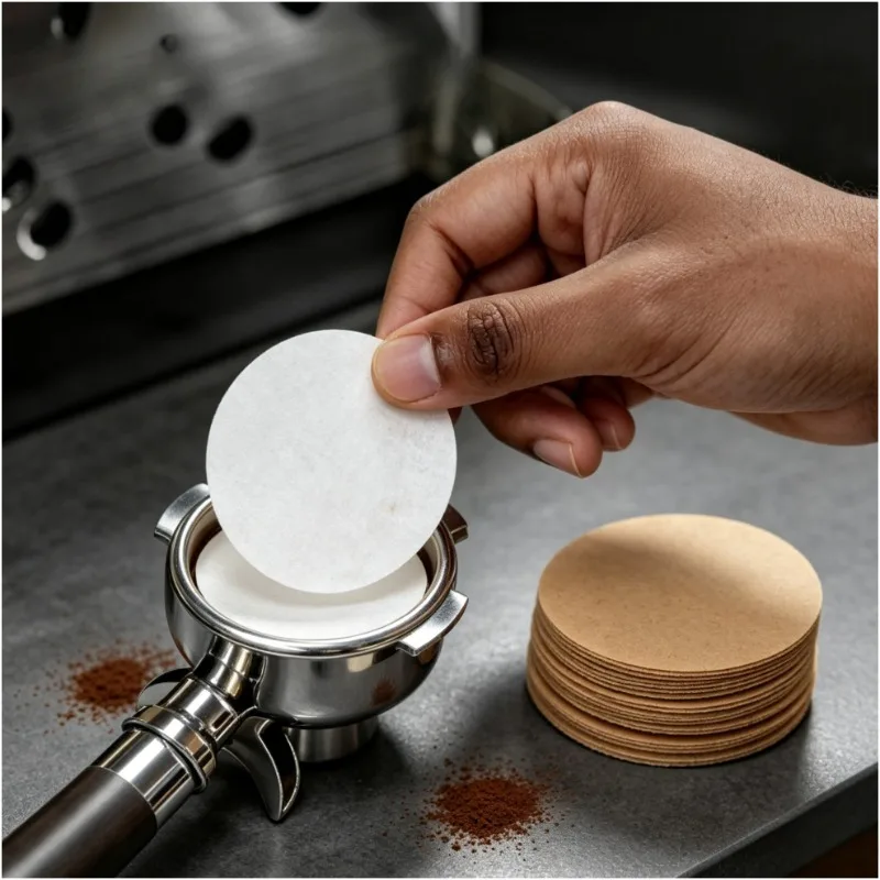 500/1000 Count Unbleached Round Espresso Coffee Filters, Puck Screen Portafilter Paper Compatible with Espresso Coffee Maker