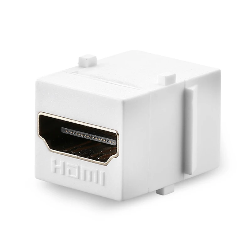 

1 Pcs Highquality Keystone HDMI2.0 Connector White Color HDMI-Compatible Insert Coupler Slot Female To Female Extender