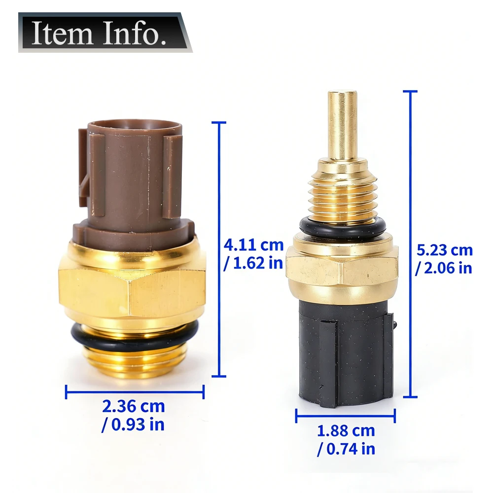 37760-P00-003 37870-PJ7-003 2PCS  Car Coolant Temperature Sensor&Switch  For HONDA CR-V Civic ACURA ISUZU USA 1992-2006