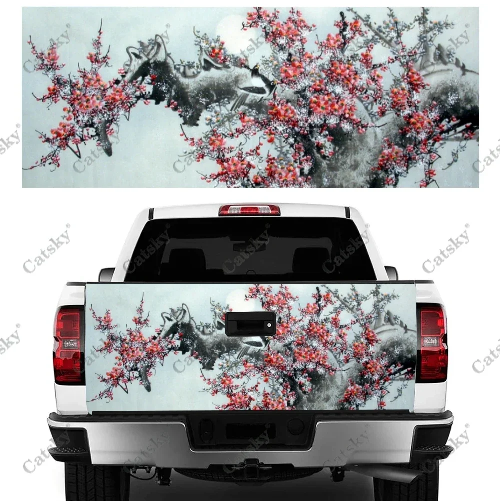 plum bossom car sticker truck rear tail modification custom suitable for SUV car truck packaging sticker decal