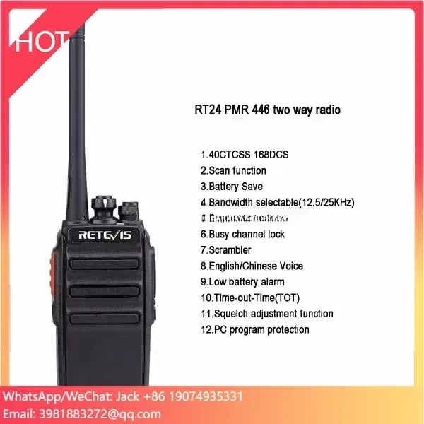 

6PACK Retevis RT24 PMR446 Walkie Talkie License-Free Long Range 16Channel VOX Handheld Two Way Radio with 6-way Rapid Charger