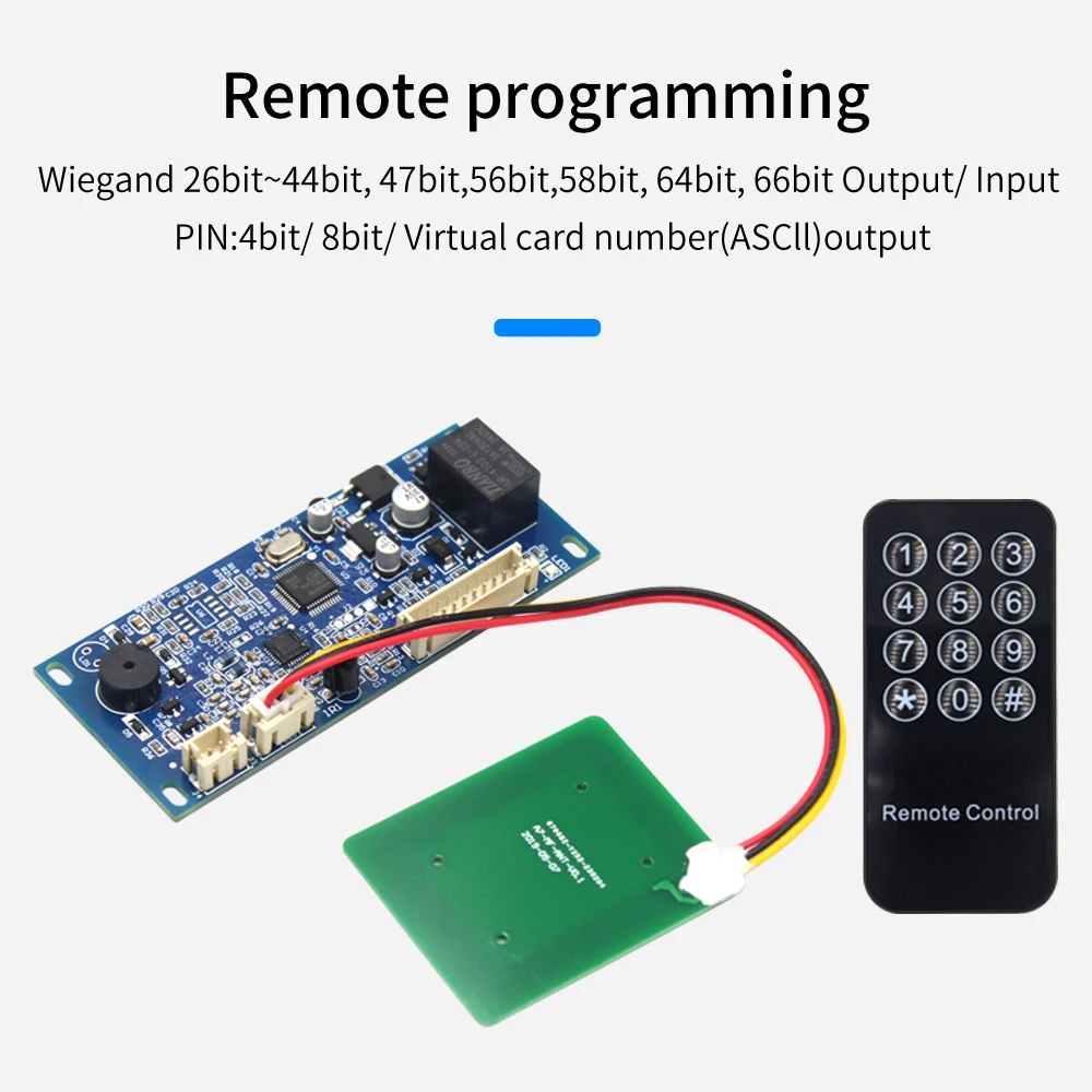 Embedded Access Controller Intercom Building Module DC 10-24V 13.56Mhz 125Khz RFID IC ID With Wg26 In out NO/NC/ COM interfaces