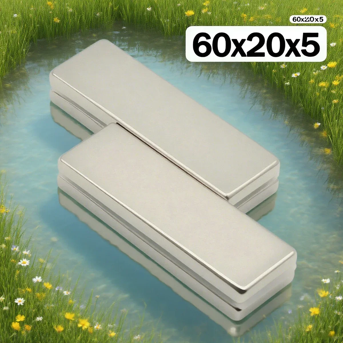 

60X20X5MM Powerful Neodymium Magnet Block Super Strong Magnets N35 NdfeB Permanent Magnetic imanes Refrigerator Magnet