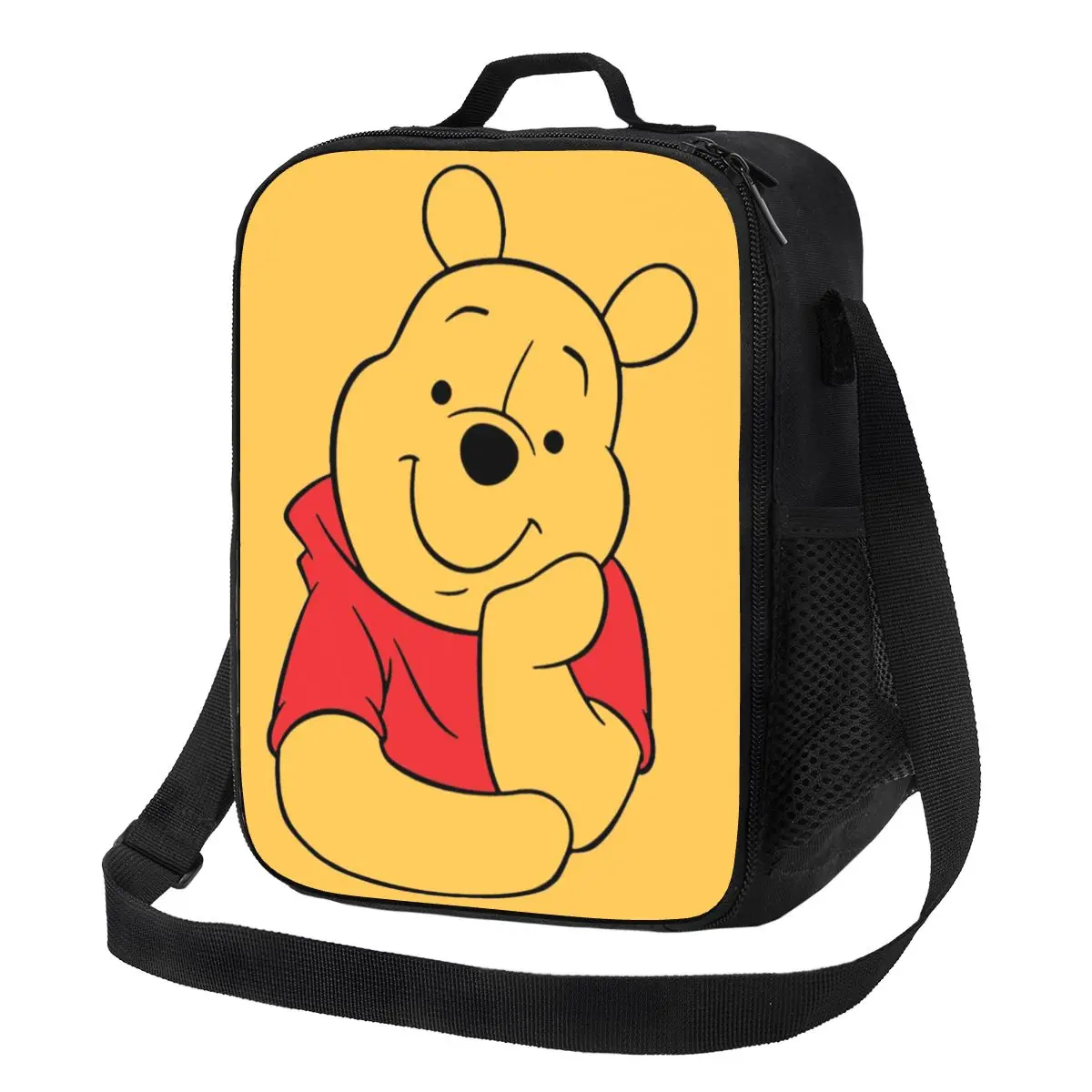 

Custom Winnie The Pooh Cartoon Insulated Lunch Bags for School Office Leakproof Cooler Thermal Bento Box Women Children