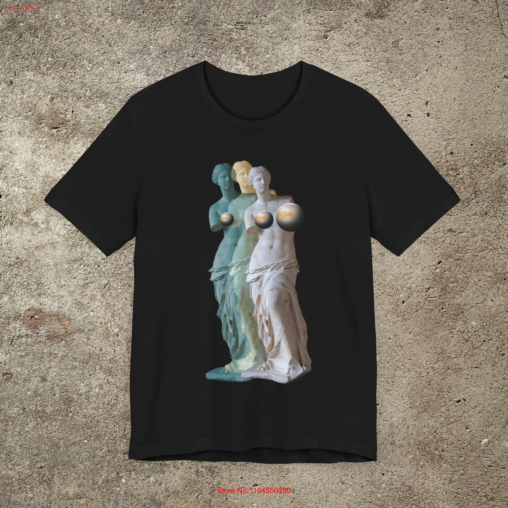

Футболка Venus of Milo с забавной греческой скульптурой, топ Vaporwave с длинными или короткими рукавами
