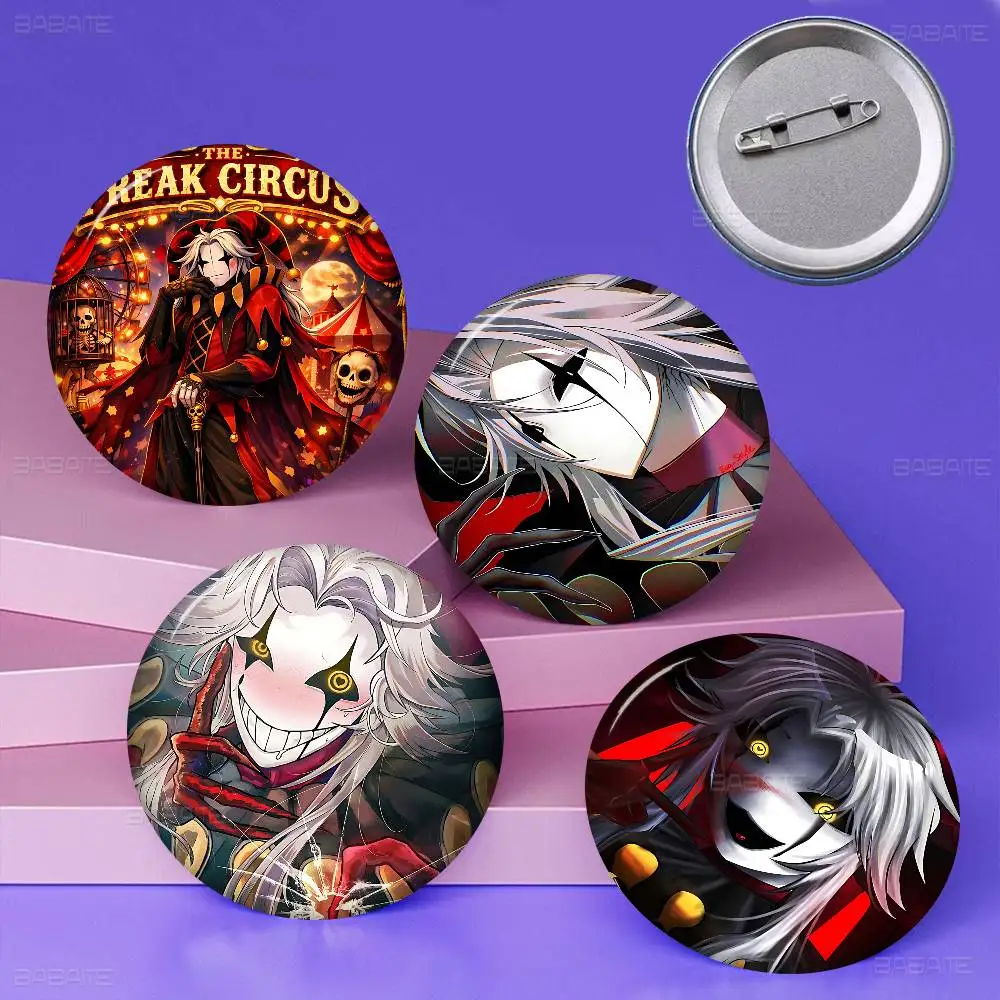 

F-Freak P-Pierrots Circus New Brooches Soft Button Pin Funny Silly Gnarpy On A Skateboard Meme Badge Gamer Collection Gifts