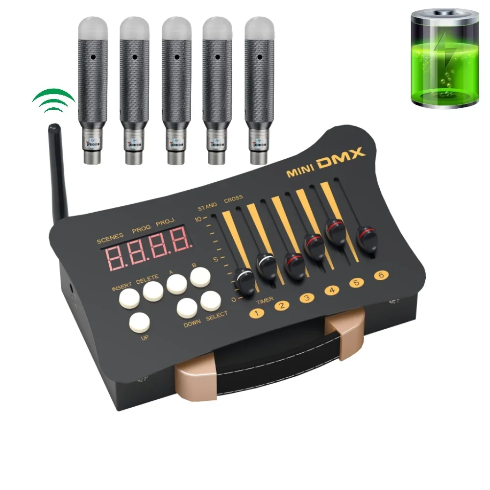 DMX Controller Disco Light Controller 1pcs DMX512 Controller + Charging Receiver Party DJ Stage Ligh Combination