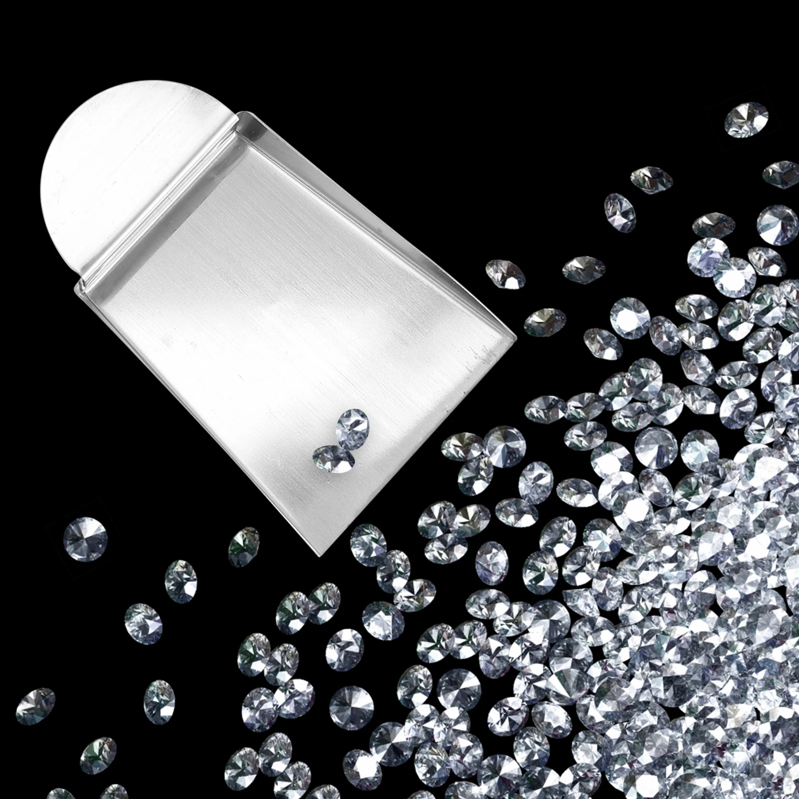 

2pcs Stainless Steel Gemstone Shovel Mini Jewel Picker Bead Scoop Making Tools For Jewelry Craft Practical Convenience