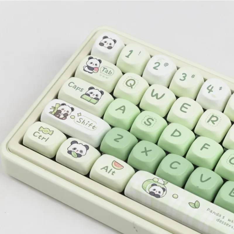 Imagem -04 - Chave Panda Pbt Keycap Perfil Sublimação Dye Teclado Mecânico mx Switch Gaming Keycaps 143