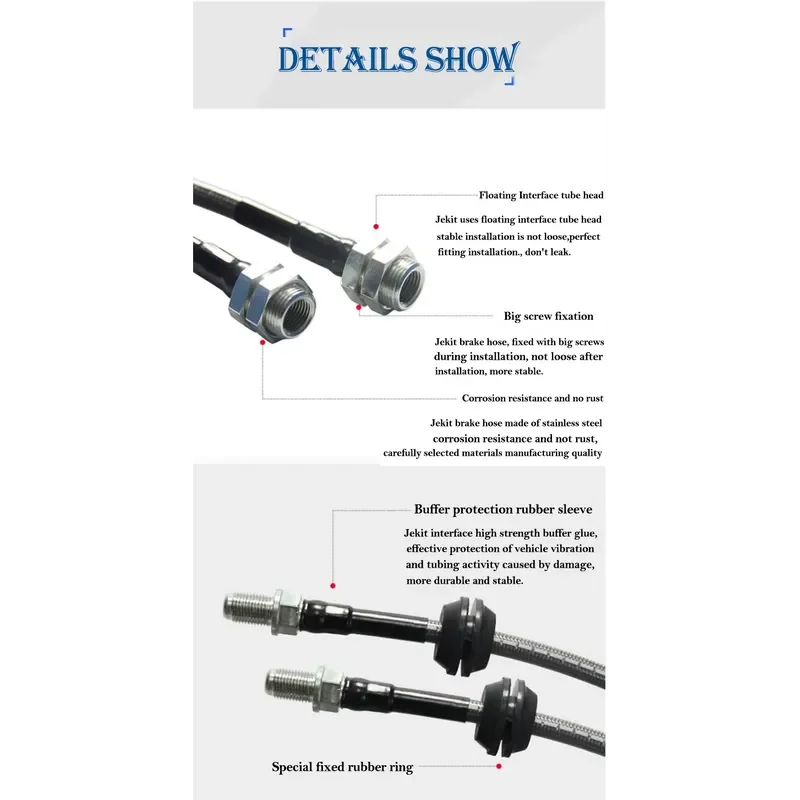for Jekit Custom Brake Hose Steel Line for Different Car Model