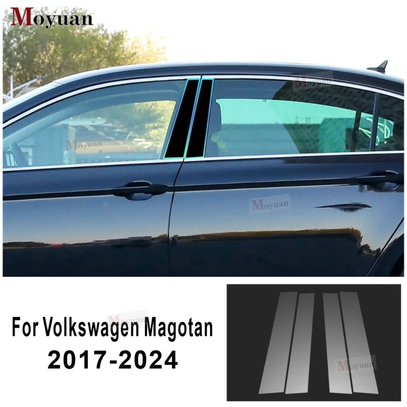 

Для Volkswagen Magotan 2017-2024 прозрачная пленка из ТПУ для наружных окон BC, полоски центральной стойки, автомобильные наклейки, автомобильные аксессуары