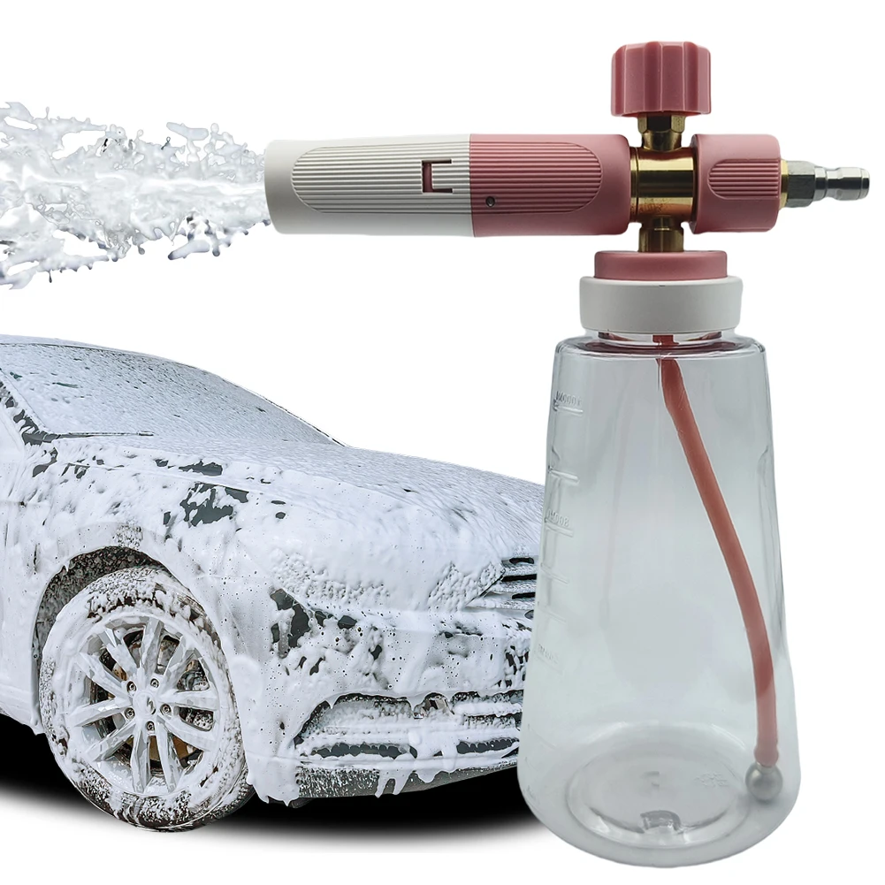 

1L High-Pressure Foam Lance 1/4 Quick Connect Air Pressure Foam Sprayer Adjustable High Pressure Washer Gun for Car Washing