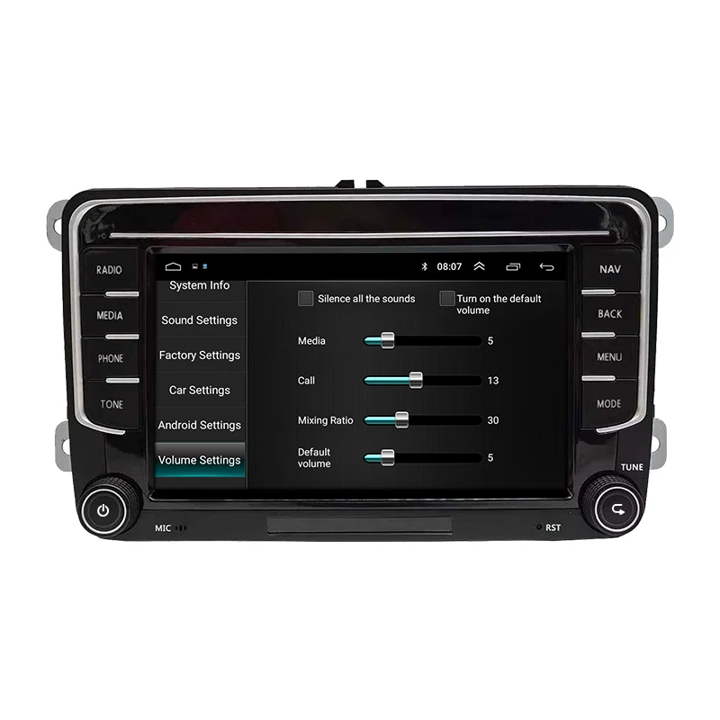 Afbeelding 6: Dubbel Din Auto Dvd-speler 2 Din 7 Inch Gps-navigatie Android Autoradio Voor Vw/Caddy/Passat/Golf 5 6/Jetta/Polo/Touran/Seat