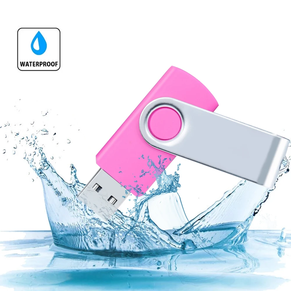 флешка usb 32GB Flash Drive 16 Giga Memory Stick Metal Jump Drive Swivel Pendrive Portable 64 128 GB cle usb 2.0 Pen Drives