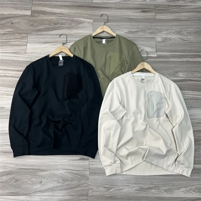 

Легкая спортивная футболка с длинным рукавом и круглым вырезом, быстросохнущая, эластичная, для активного отдыха, новая коллекция, модная, со сменными элементами.